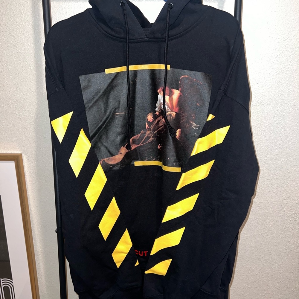 Off White Black and Yellow Hoodie
